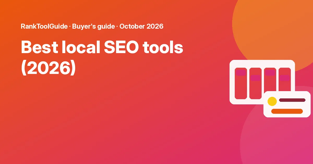 Best local SEO tools (2026): featured graphic